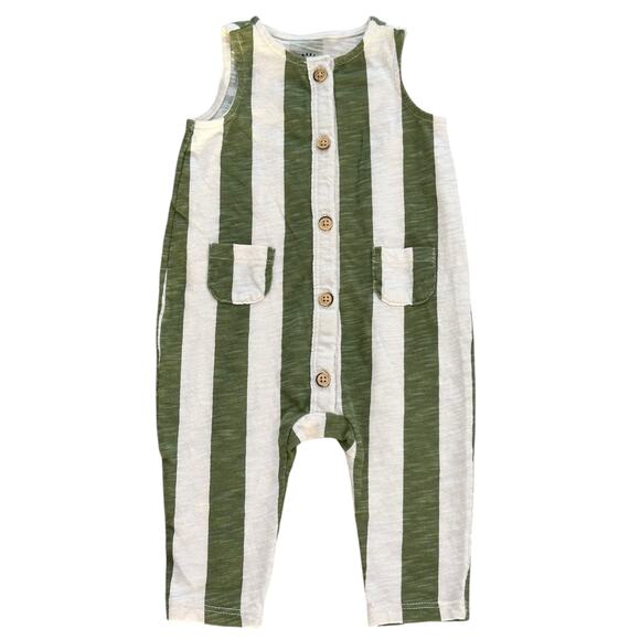 CAT & JACK Baby Striped Romper with Buttons 0-3m - Picture 1 of 4